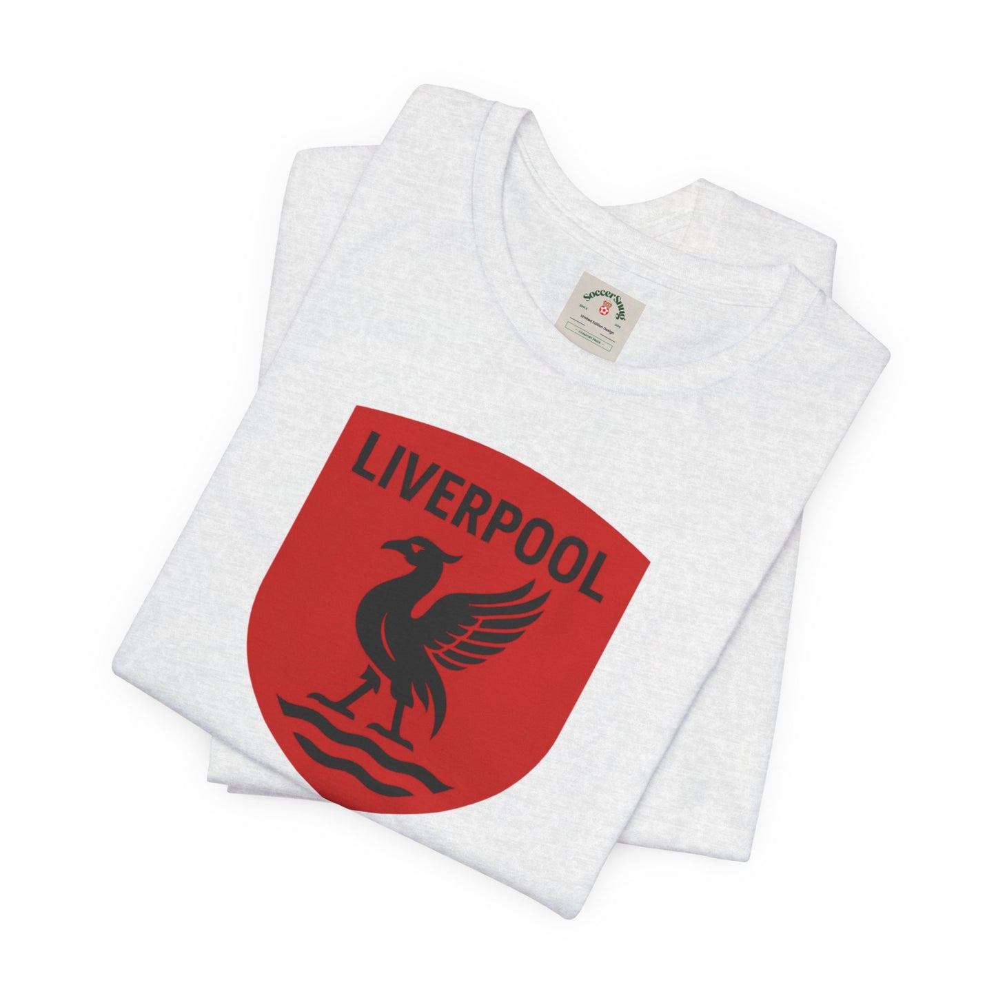 Liverpool Crest T Shirt Retro Red Shield Football Tee