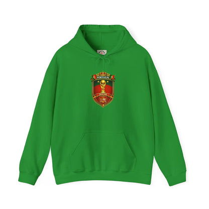 Portugal Football Crest Hoodie — Retro Soccer Emblem Sweatshirt by Printify