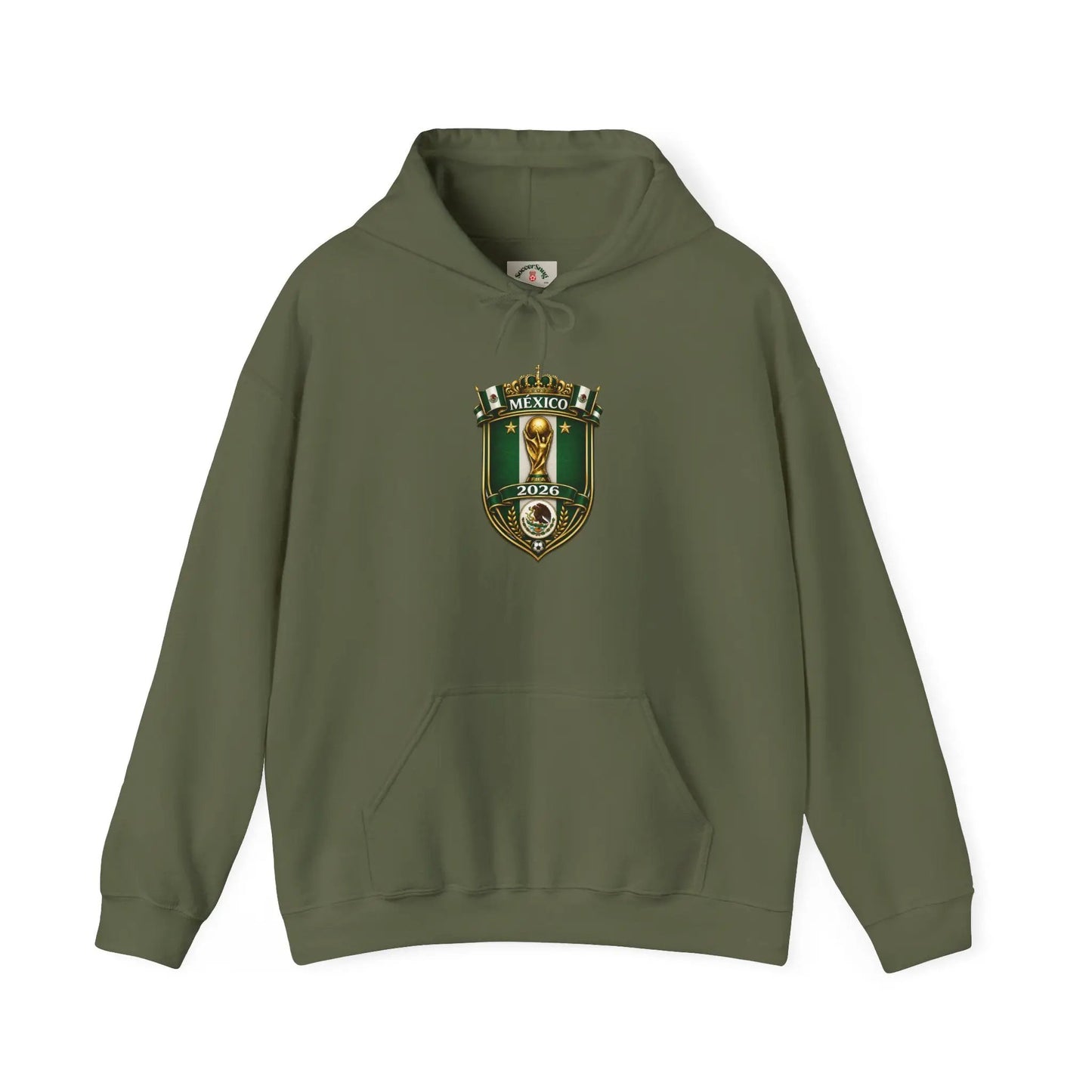 Mexico World Cup Slytherin Crest Hoodie – Hogwarts House Green Shield Pullover by Printify