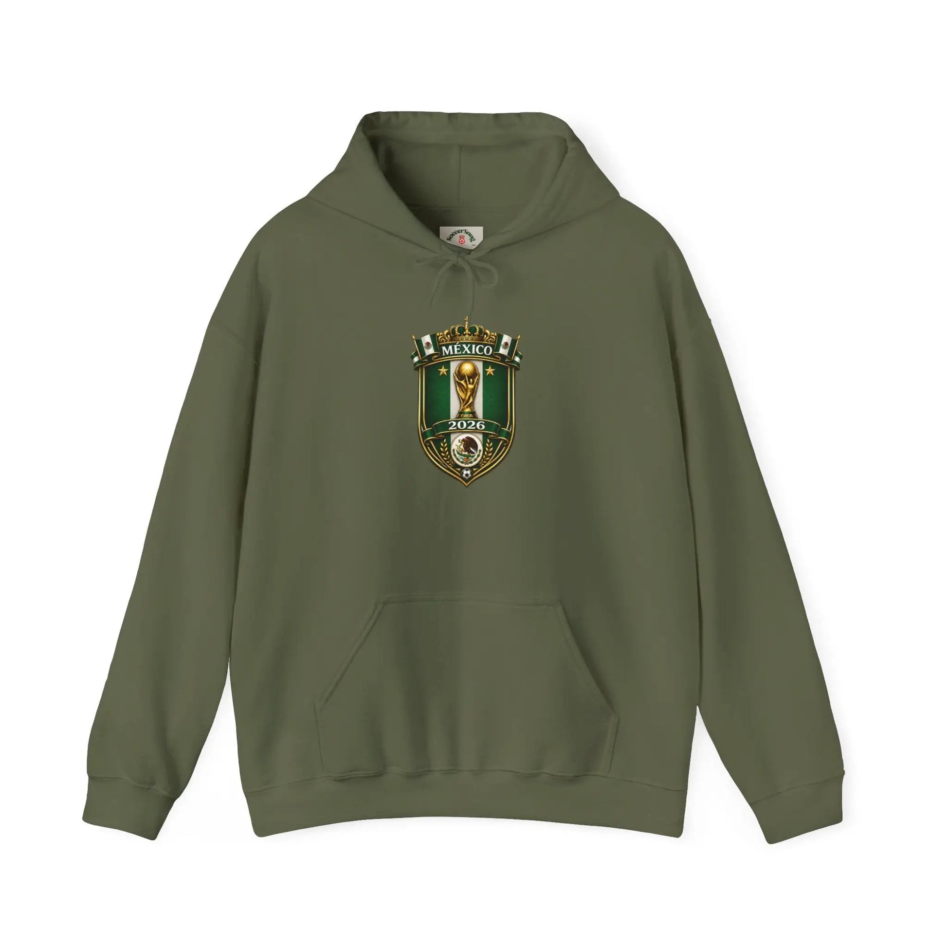 Mexico World Cup Slytherin Crest Hoodie – Hogwarts House Green Shield Pullover by Printify