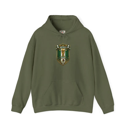 Mexico World Cup Slytherin Crest Hoodie – Hogwarts House Green Shield Pullover by Printify