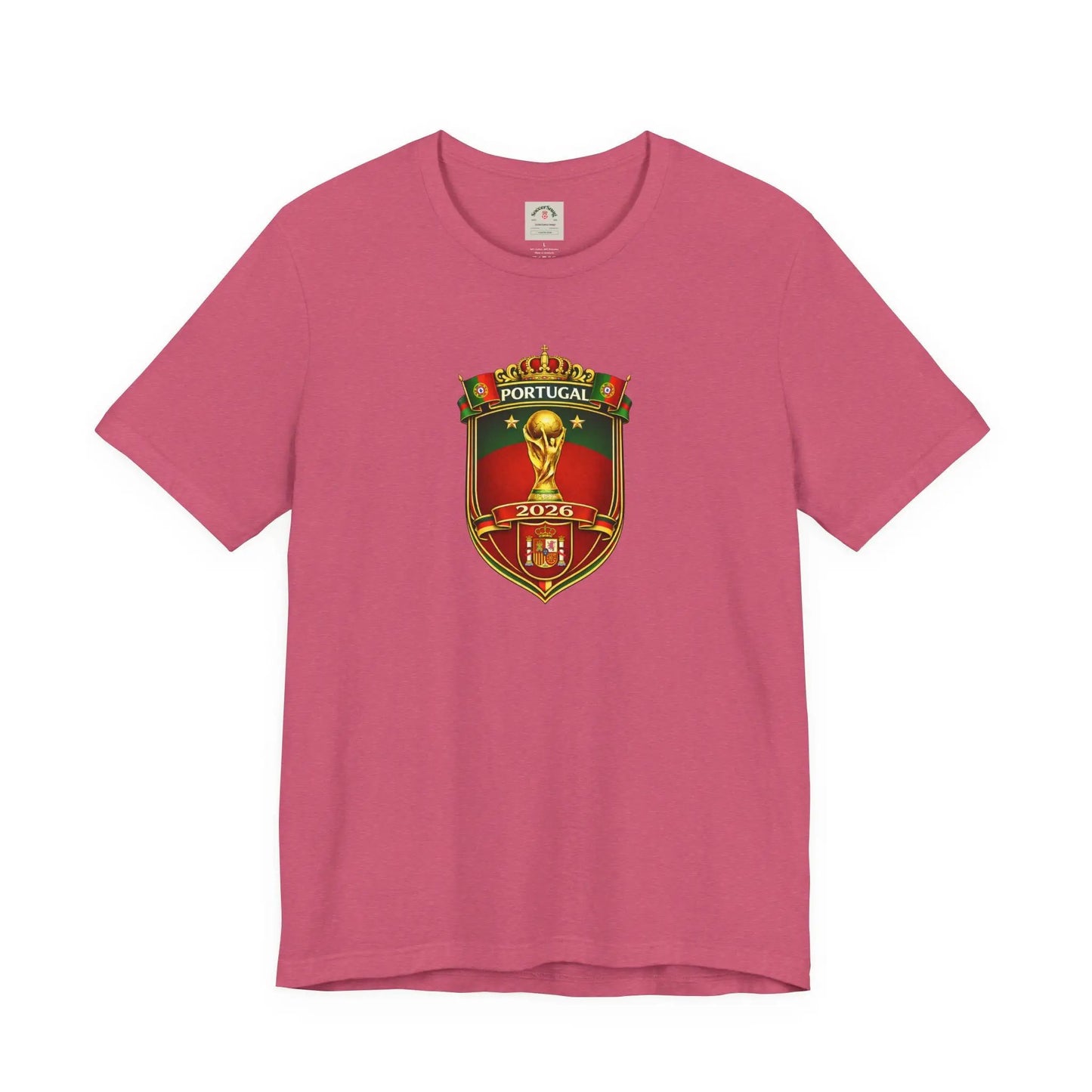 Portugal World Cup Soccer Crest Tee by Printify