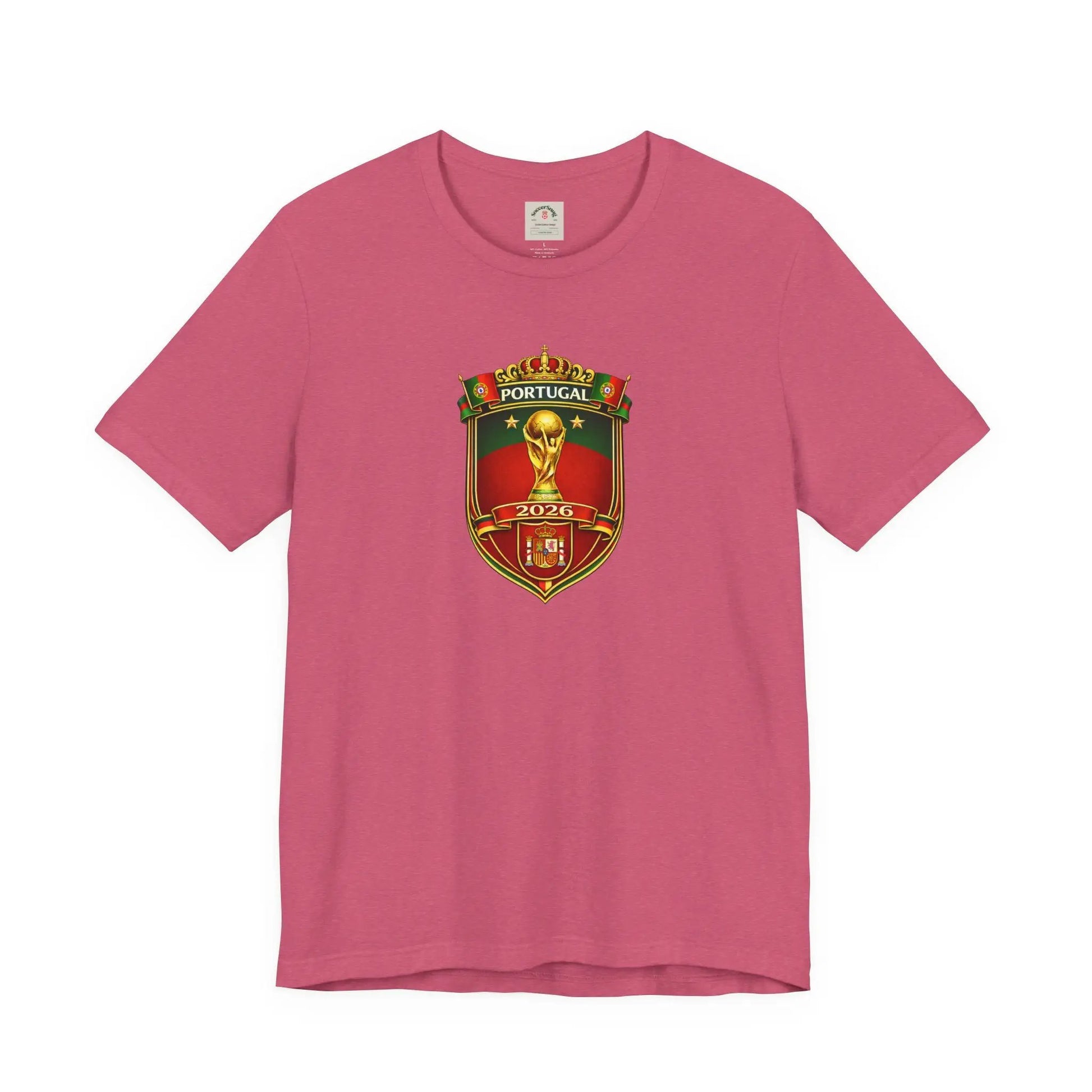 Portugal World Cup Soccer Crest Tee by Printify