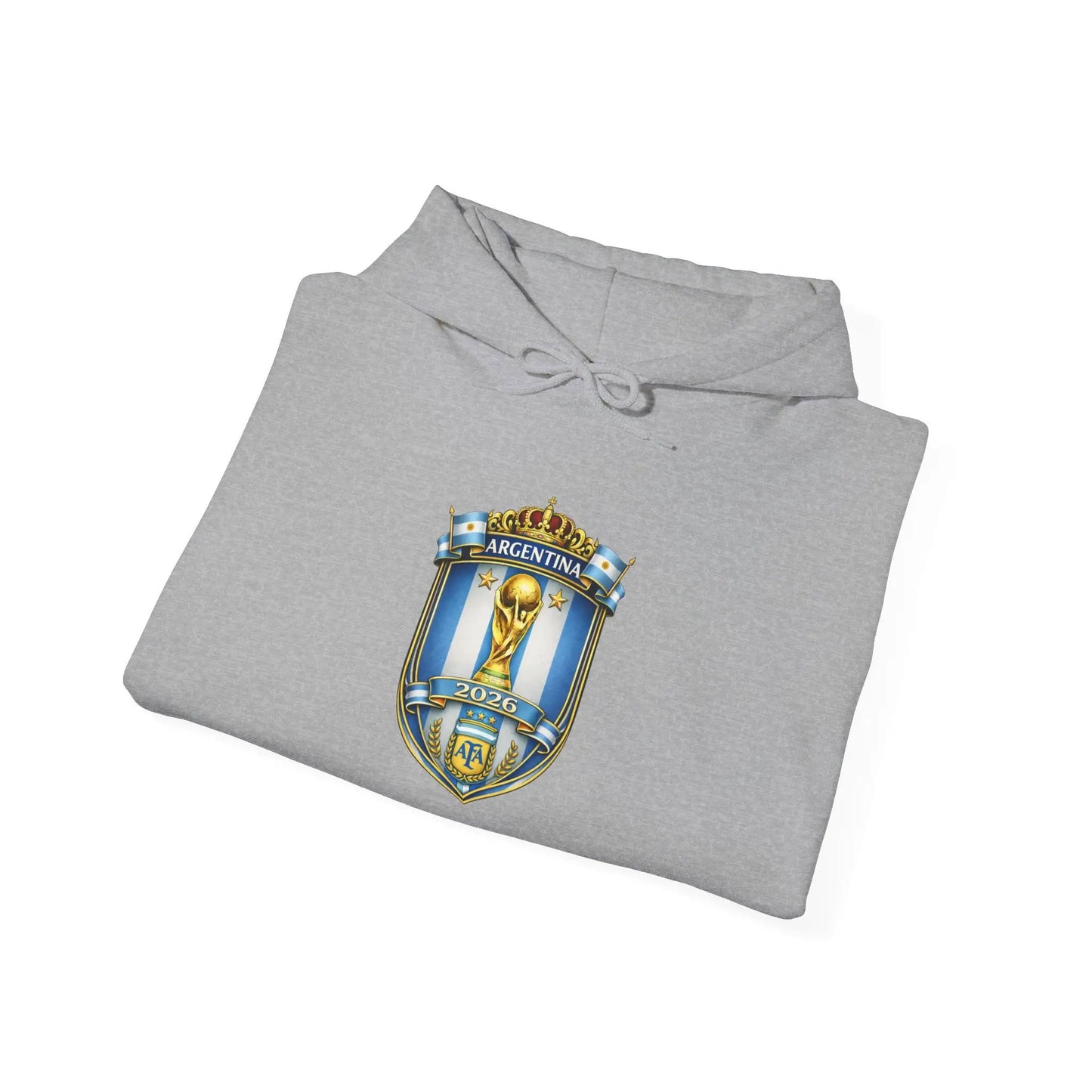 Soccer Trophy Crest Hoodie - Champion Shield Football Pullover by Printify