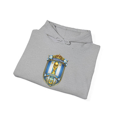 Soccer Trophy Crest Hoodie - Champion Shield Football Pullover by Printify