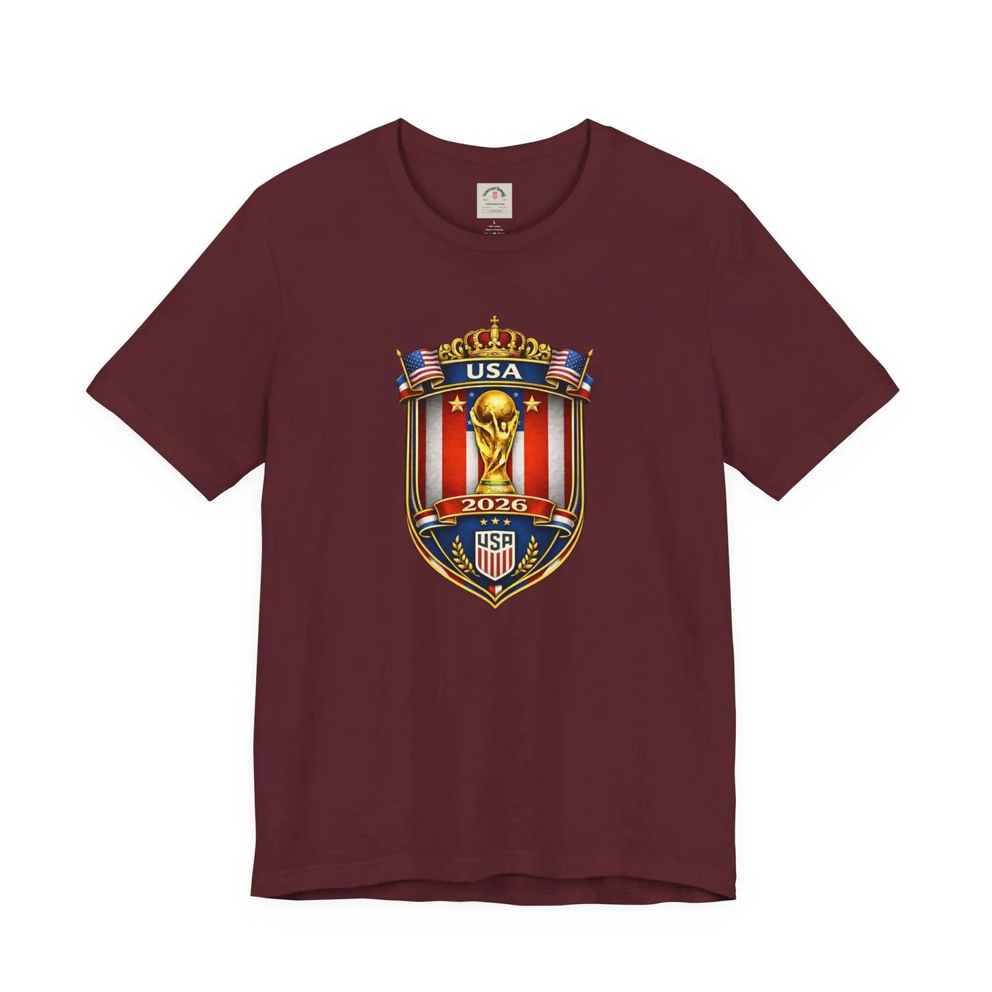 USA Soccer 2026 World Cup Crest T-Shirt by Printify