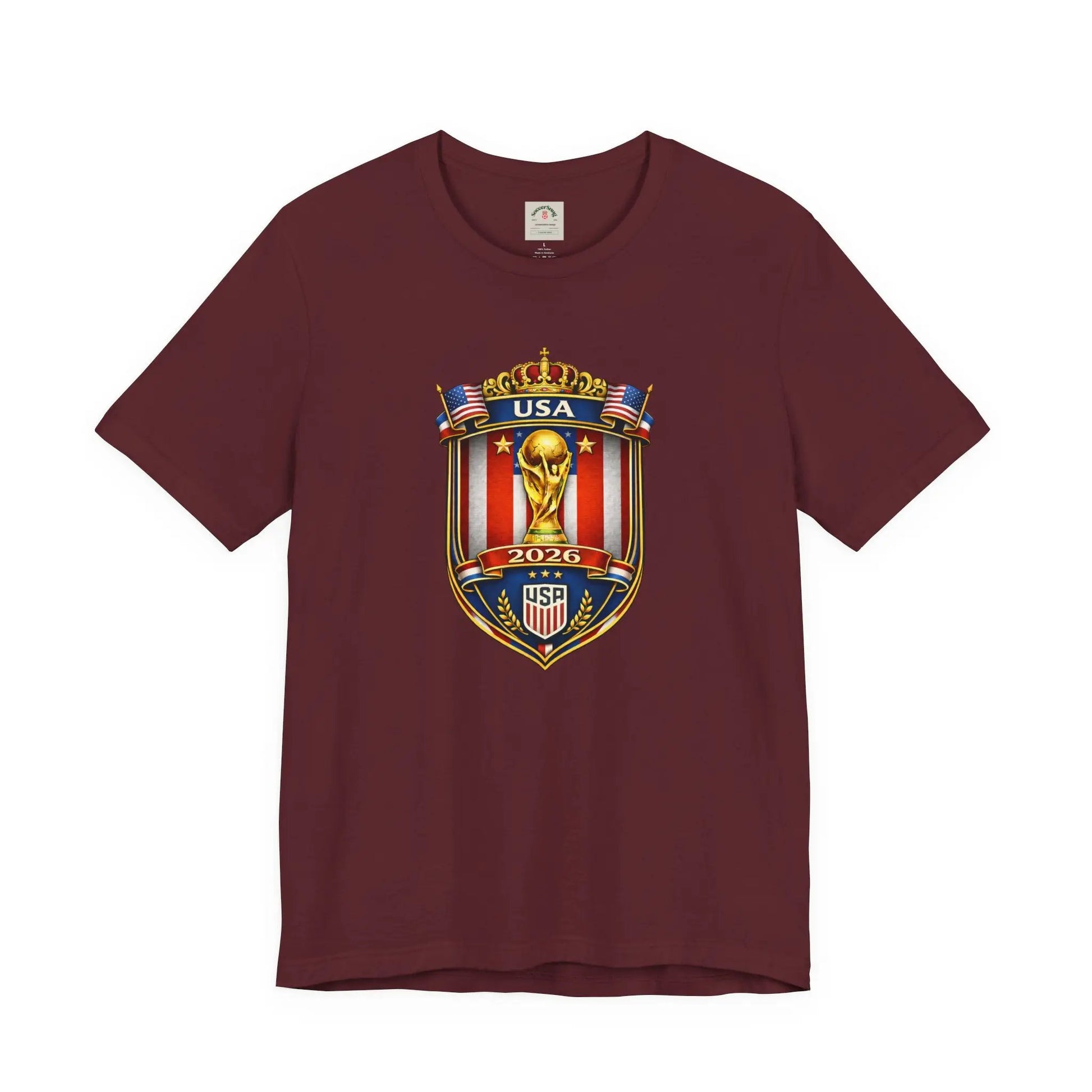 USA Soccer 2026 World Cup Crest T-Shirt by Printify