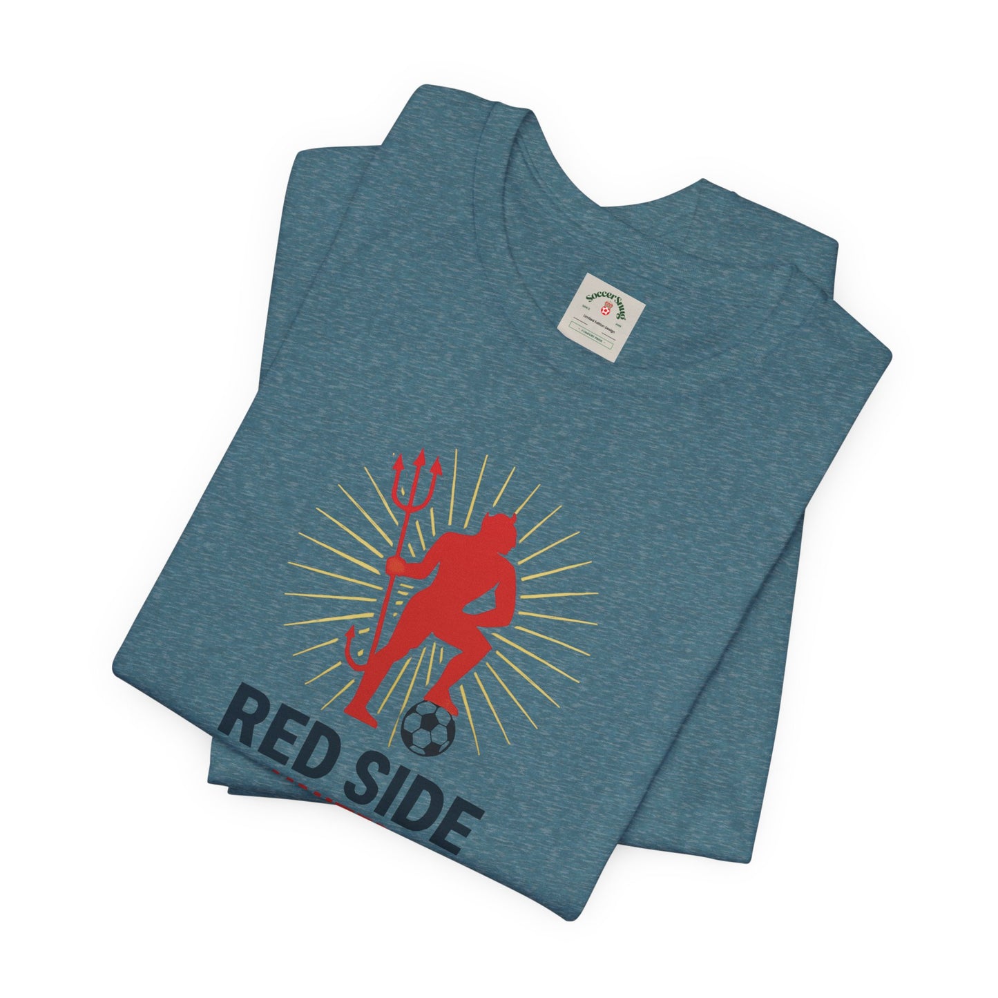 Red Side Man United Devil Soccer T-Shirt — Since Day One Fan Tee