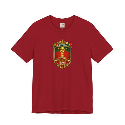 Portugal World Cup Soccer Crest Tee by Printify