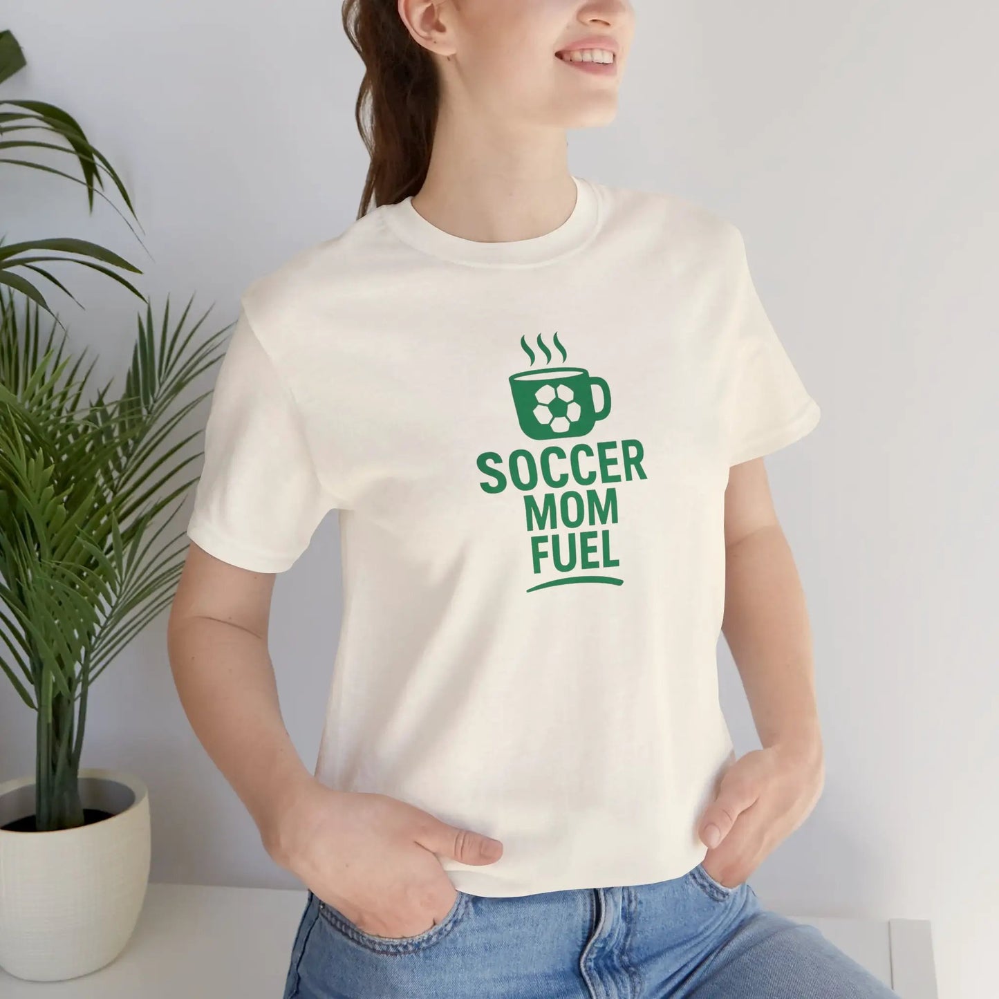 Soccer Mom Fuel T-Shirt — Coffee & Soccer Graphic Tee for Sports Moms by Printify