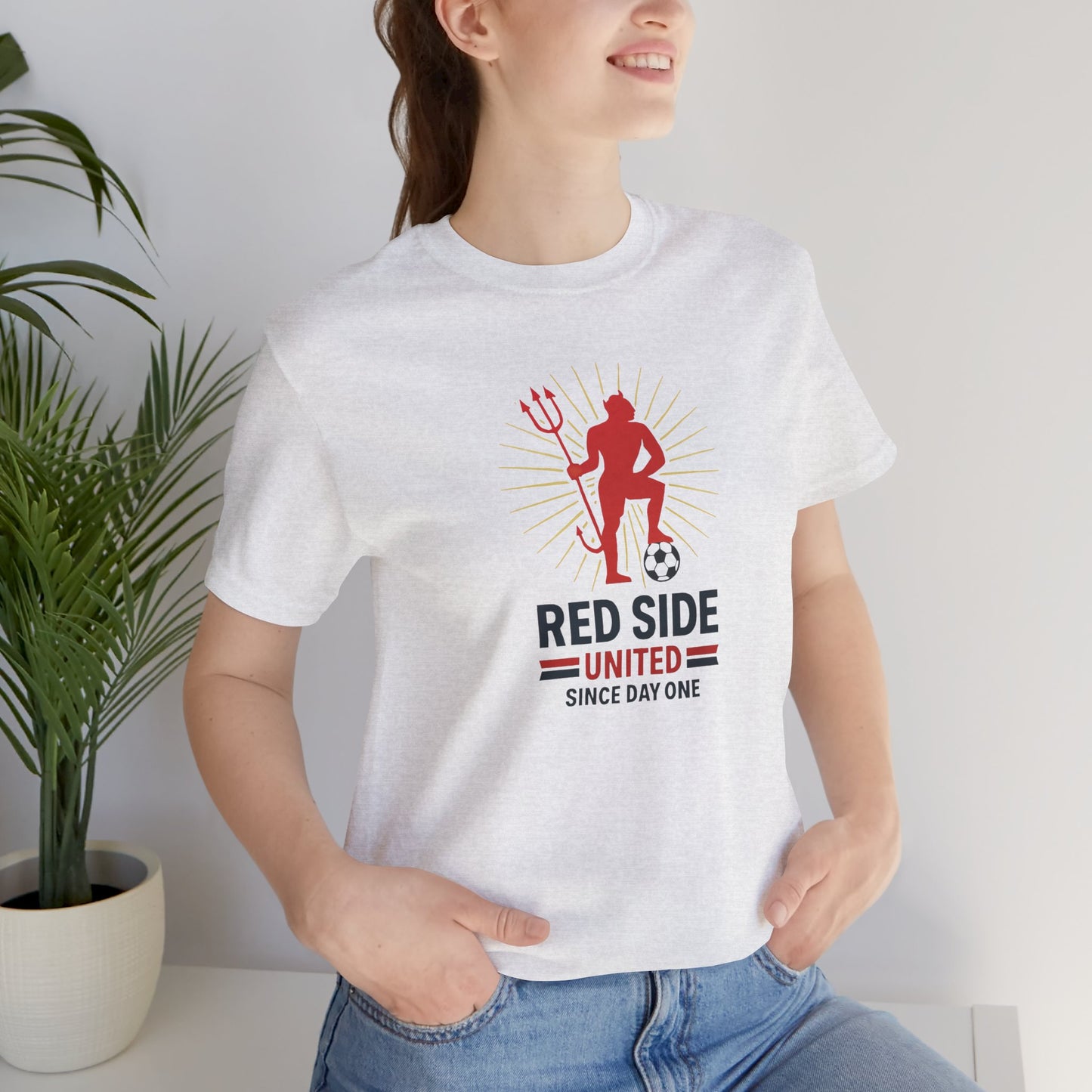 Red Side Man United Devil Soccer T-Shirt — Since Day One Fan Tee