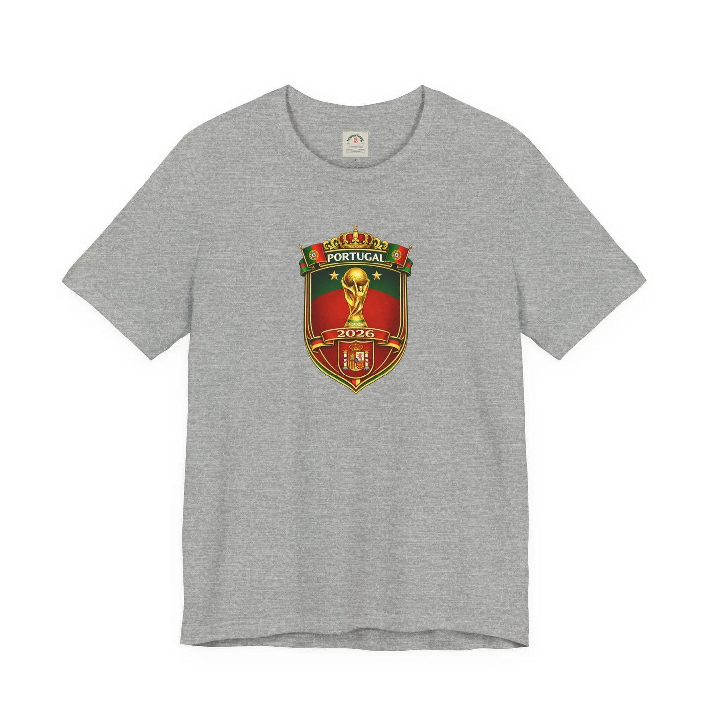 Portugal World Cup Soccer Crest Tee by Printify