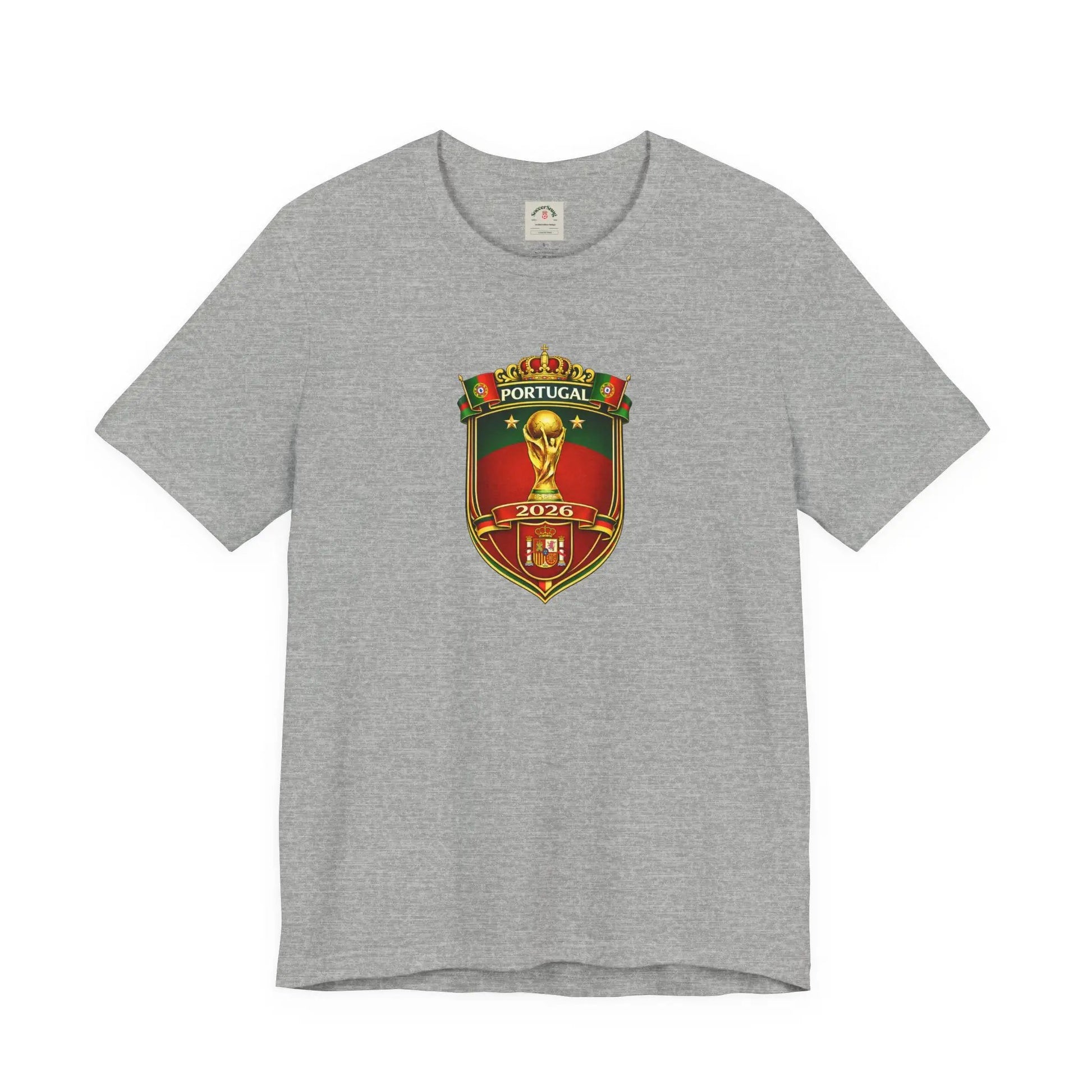 Portugal World Cup Soccer Crest Tee by Printify