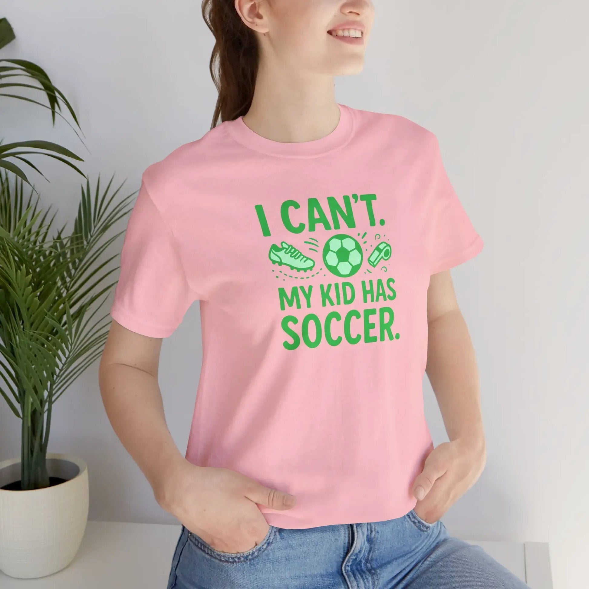 Soccer Mom/Dad T‑Shirt - "I Can't. My Kid Has Soccer." Graphic Tee by Printify
