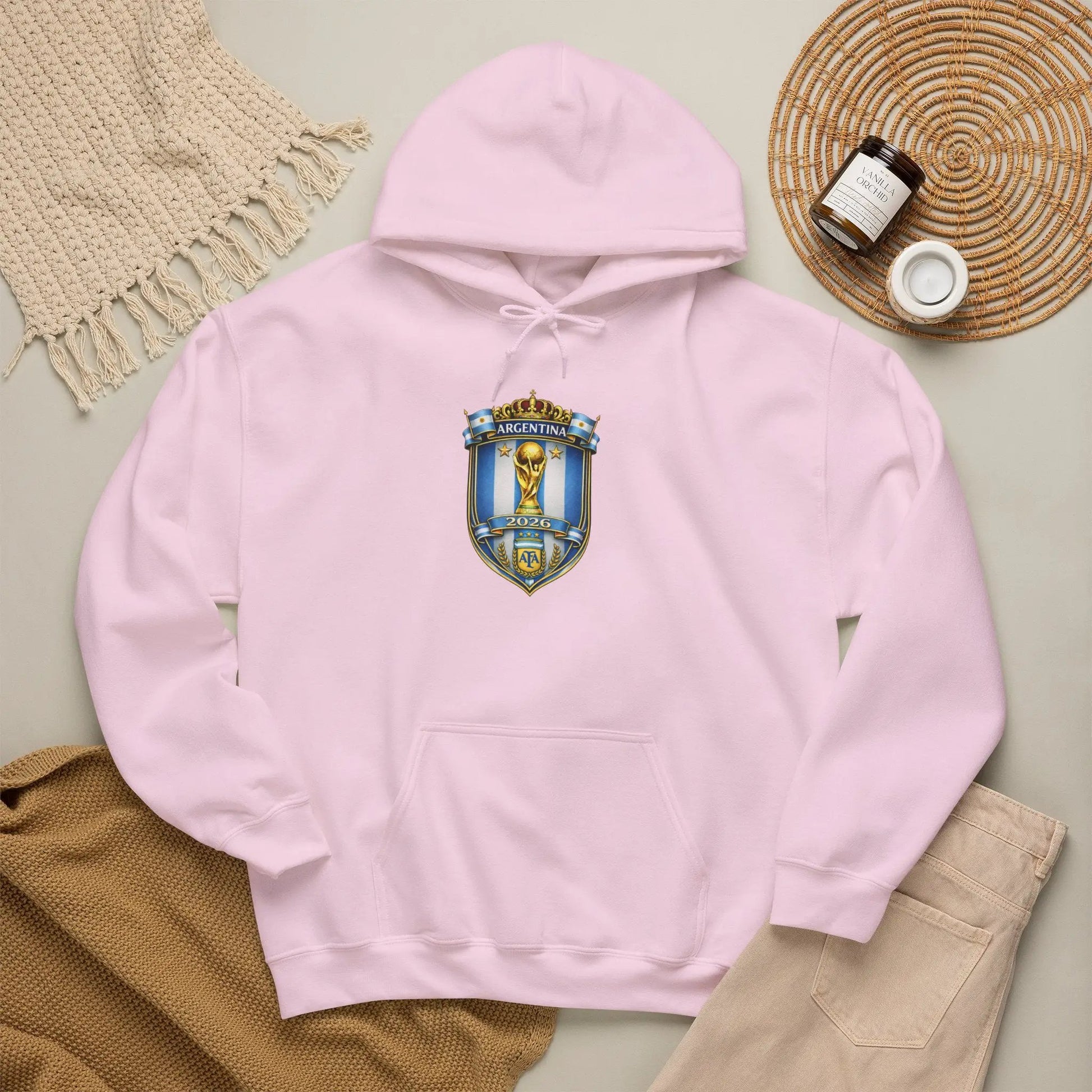 Soccer Trophy Crest Hoodie With Champion Shield Football Design by Printify