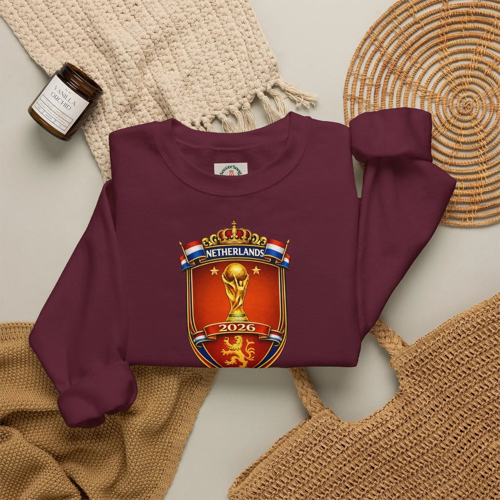 Netherlands 2026 World Cup Crest Crewneck by Printify