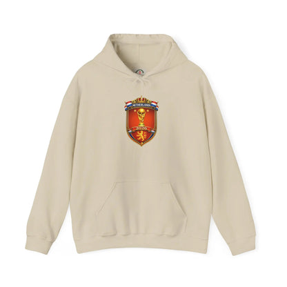 Netherland World Cup 2026 Crest Hoodie — Lion Shield Emblem Hooded Sweatshirt by Printify