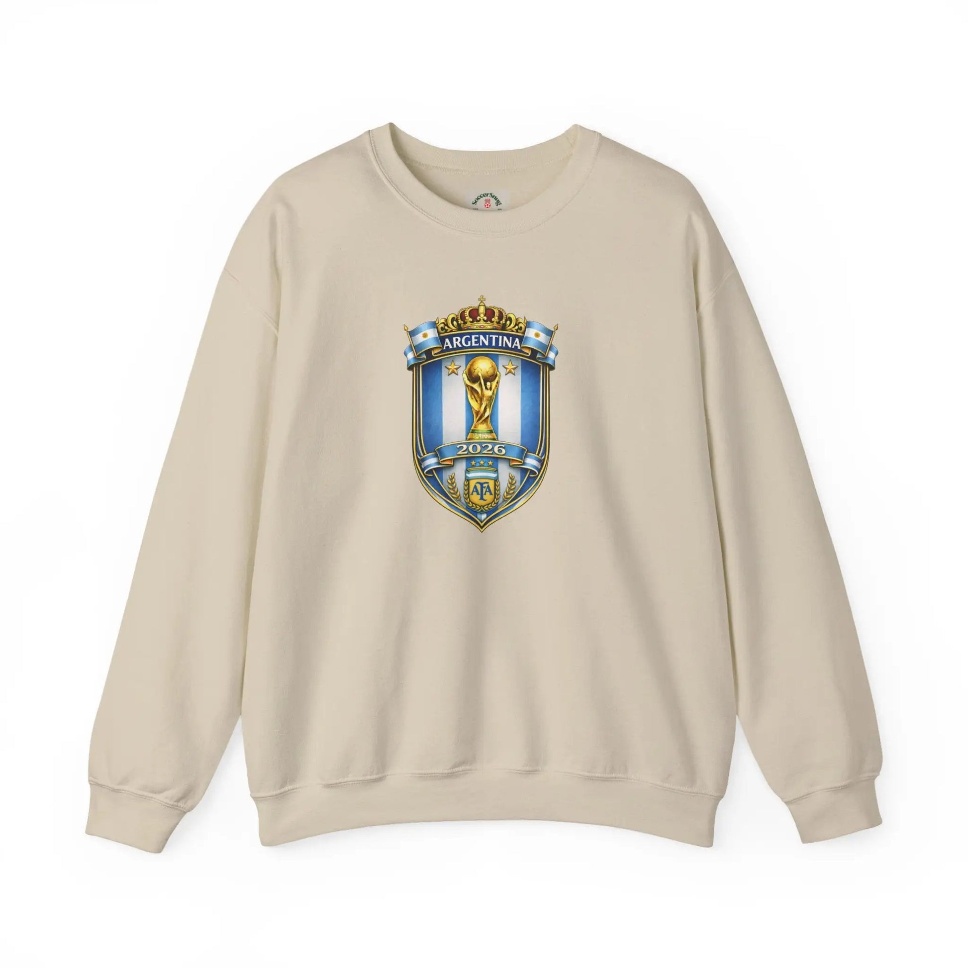 Argentina World Cup Crest Crewneck Sweatshirt by Printify