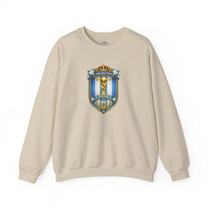 Argentina World Cup Crest Crewneck Sweatshirt by Printify