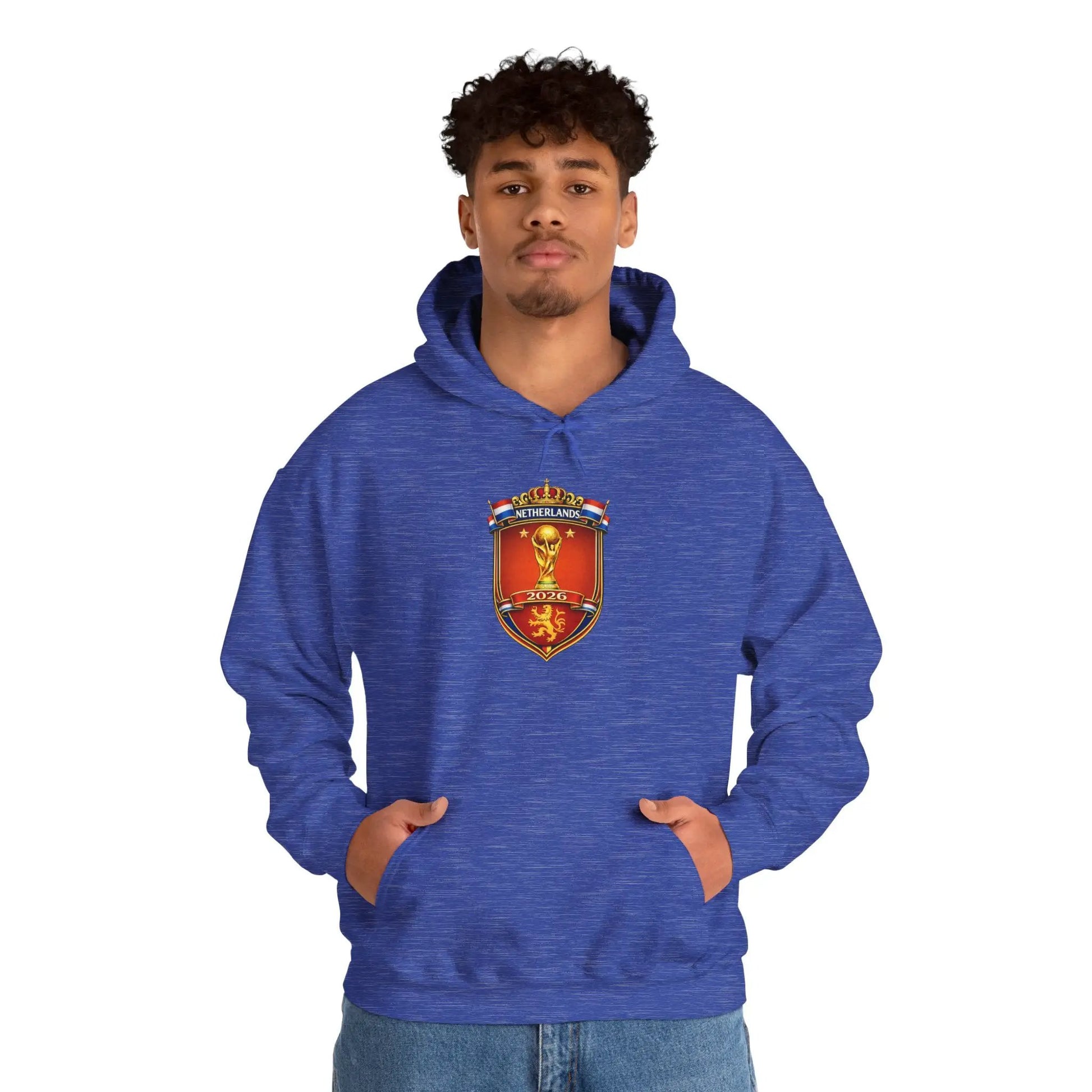 Netherlands World Cup 2026 Crest Hoodie Lion Shield Emblem Sweatshirt by Printify