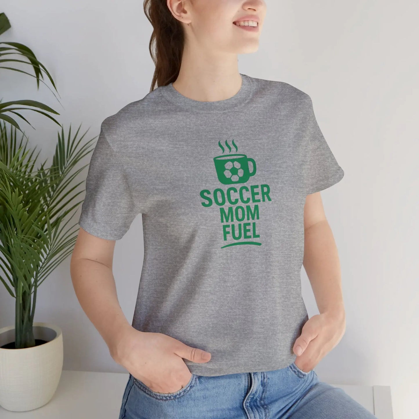 Soccer Mom Fuel T-Shirt — Coffee & Soccer Graphic Tee for Sports Moms by Printify