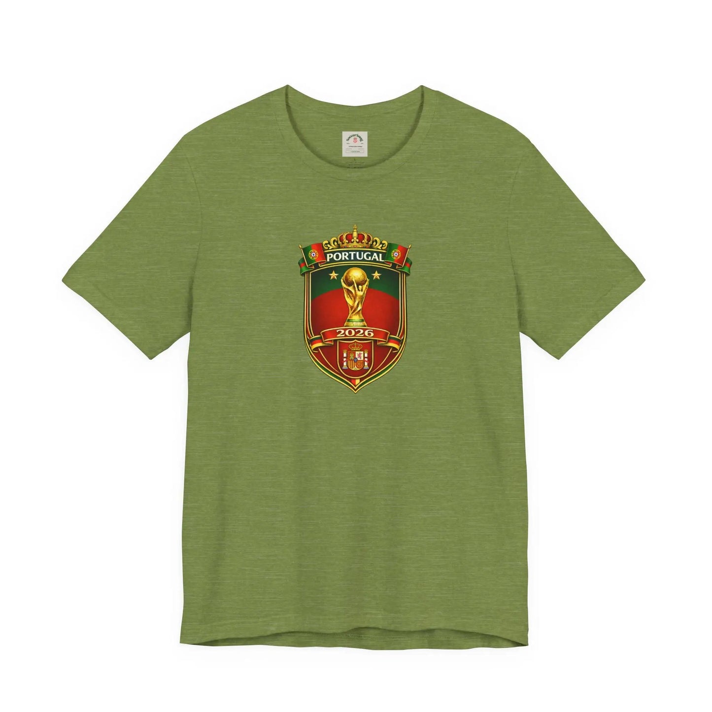 Portugal World Cup Soccer Crest Tee by Printify