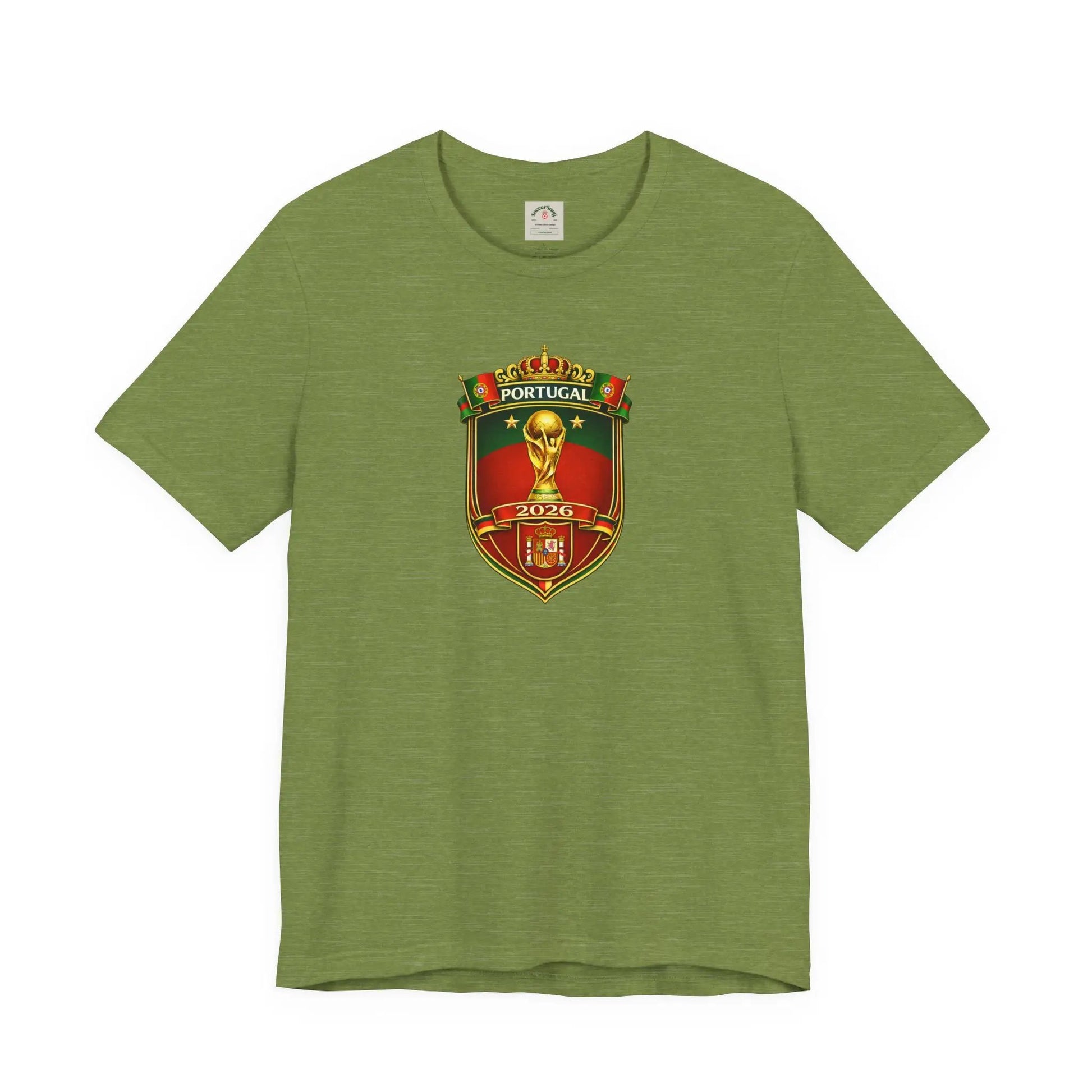 Portugal World Cup Soccer Crest Tee by Printify