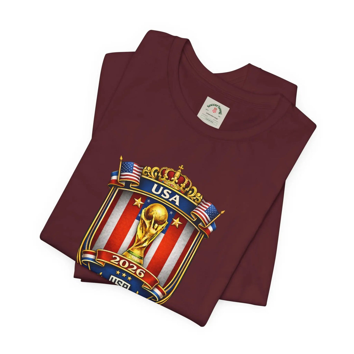 USA Soccer 2026 World Cup Crest T-Shirt by Printify