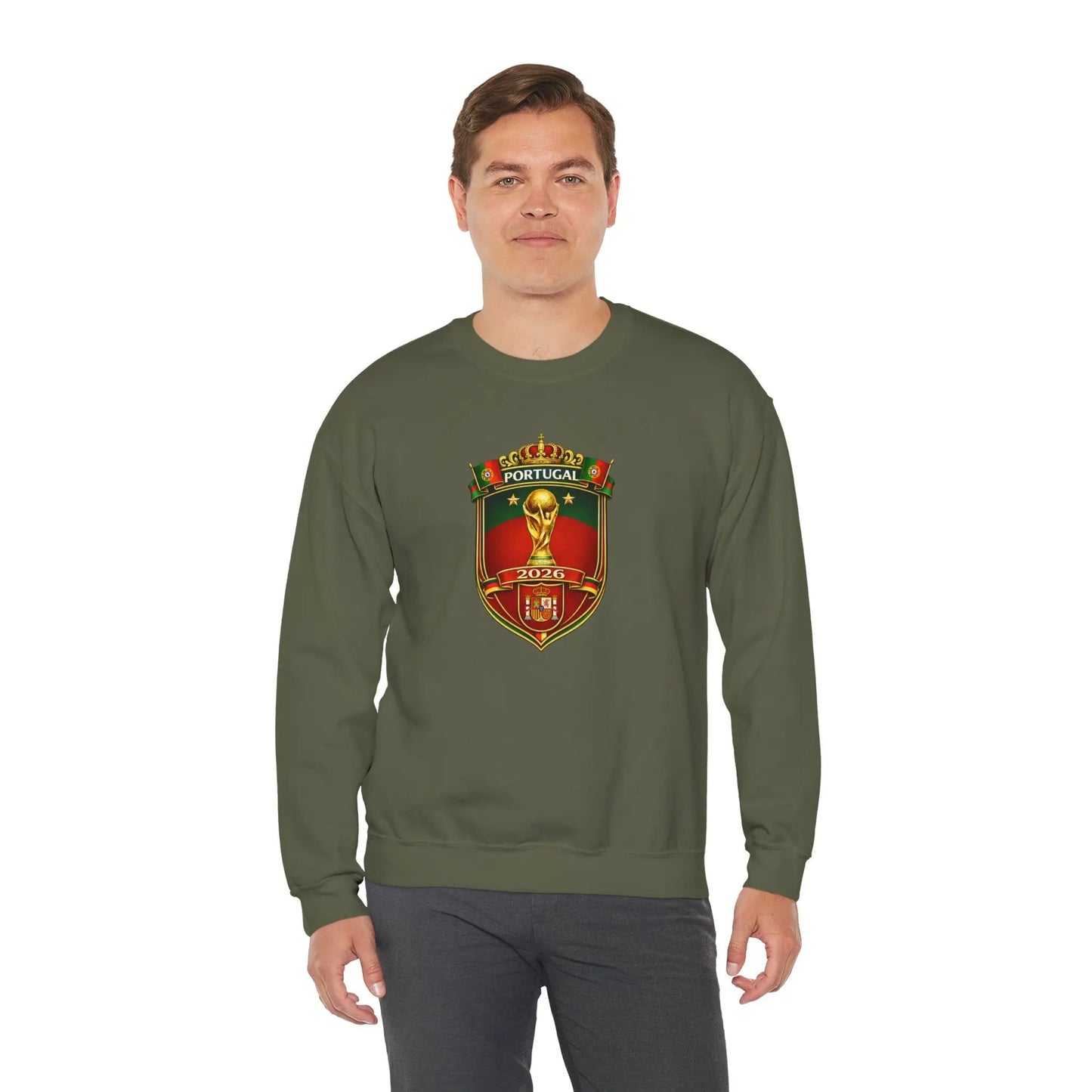 Portugal World Cup 2022 Crest Sweatshirt by Printify