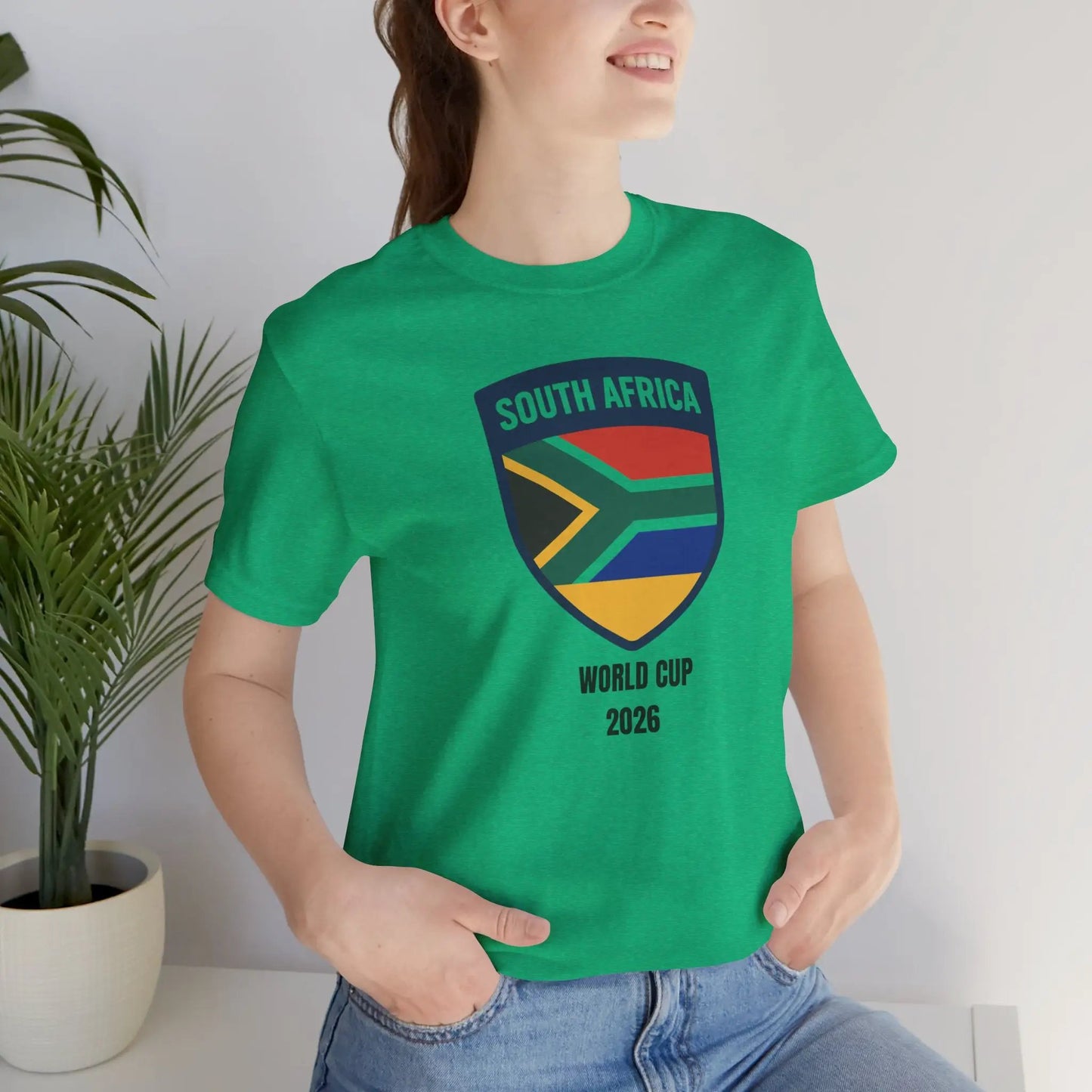 South Africa World Cup 2026 Unisex Cotton Crew Tee by Printify