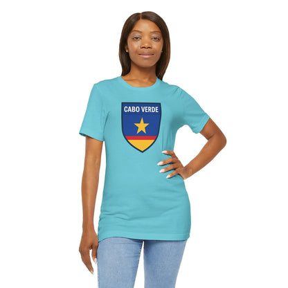 Cabo Verde Shield T‑Shirt — Cape Verde Pride Travel Tee by Printify