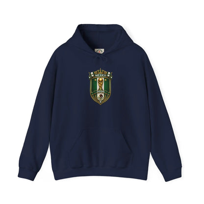 Mexico World Cup Slytherin Crest Hoodie – Hogwarts House Green Shield Pullover by Printify
