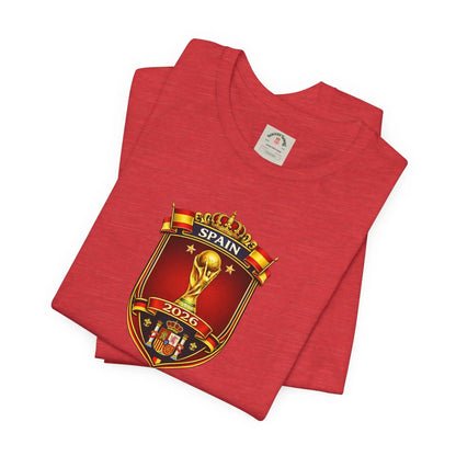 Spain World Cup Crest Soccer Fan Jersey Tee Official by Printify