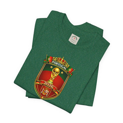 Portugal World Cup Soccer Crest Tee by Printify