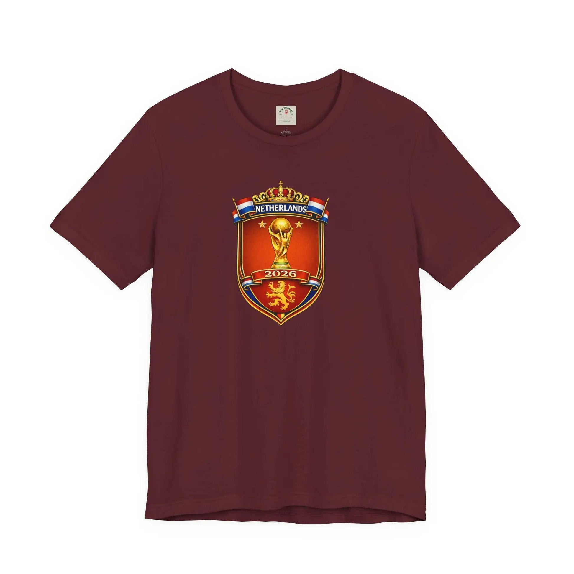 Netherlands World Cup 2026 Soccer Crest T-Shirt by Printify