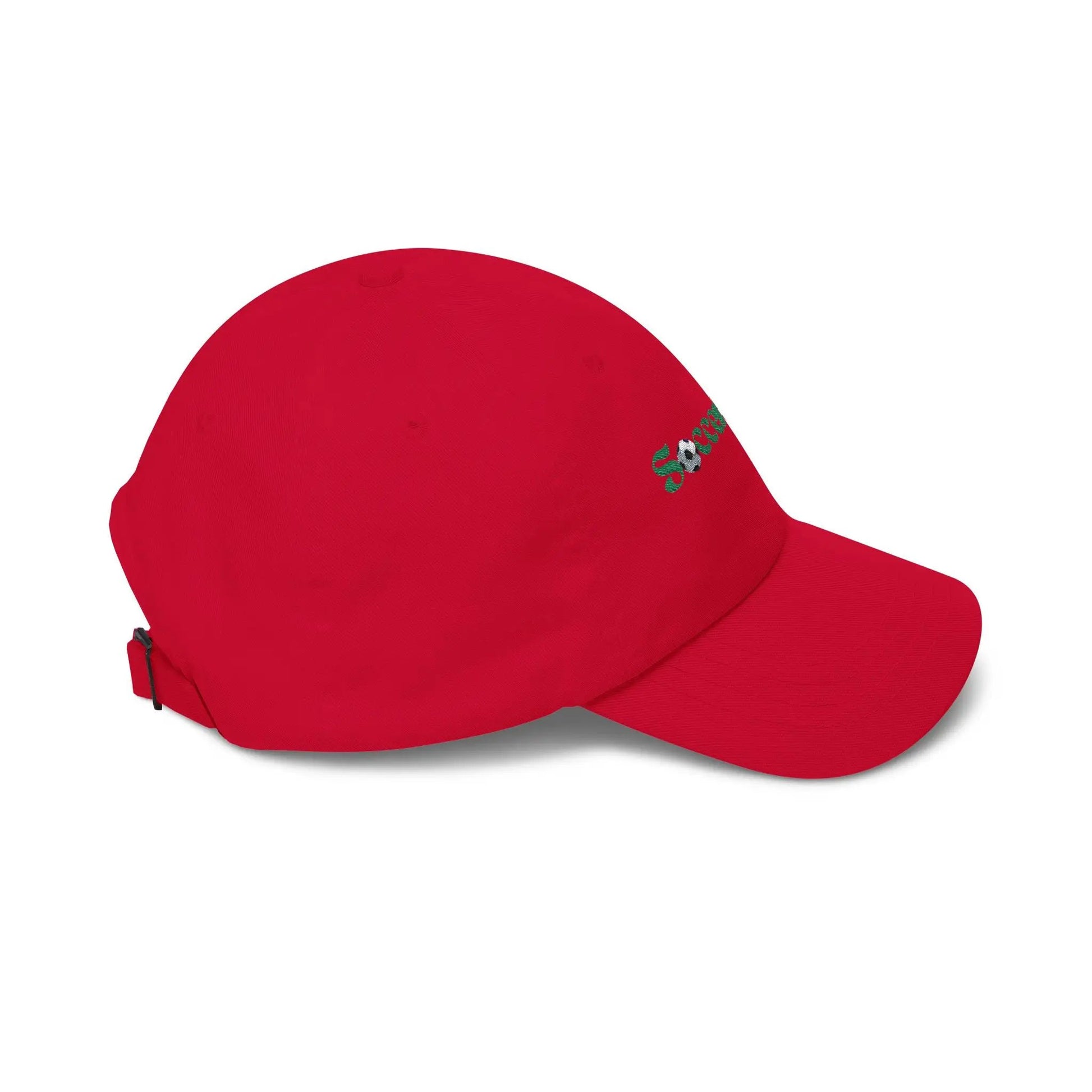 SoccerSnug Embroidered Dad Cap Casual Soccer Fan Baseball Hat by Printify