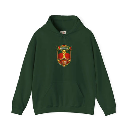 Portugal Football Crest Hoodie — Retro Soccer Emblem Sweatshirt by Printify