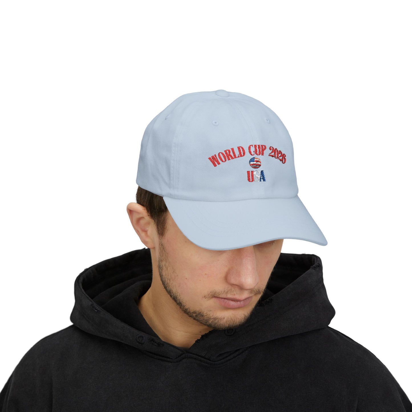 World Cup 2026 USA Dad Cap – Embroidered Soccer Ball Baseball Hat