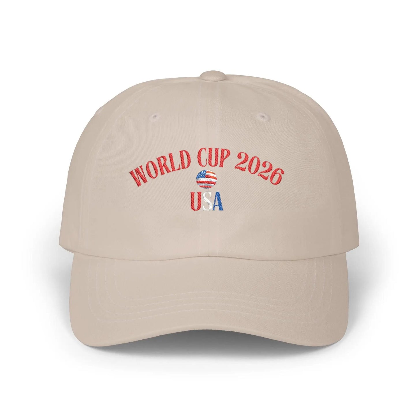 World Cup 2026 USA Dad Cap — Patriotic Soccer Baseball Hat by Printify