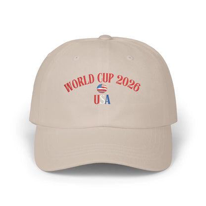 World Cup 2026 USA Dad Cap — Patriotic Soccer Baseball Hat by Printify