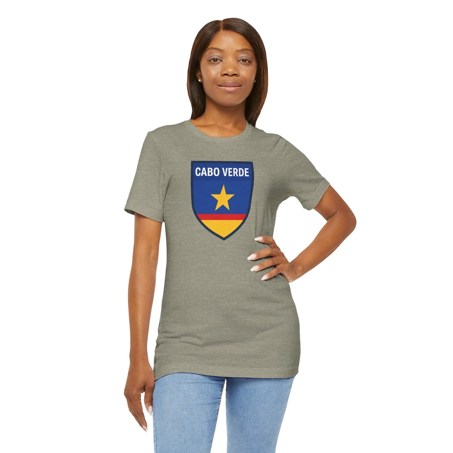 Cabo Verde Shield T‑Shirt — Cape Verde Pride Travel Tee by Printify