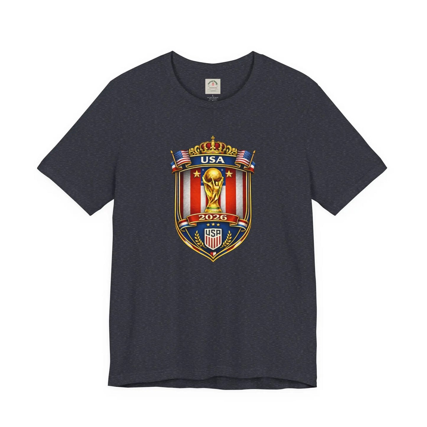USA Soccer 2026 World Cup Crest T-Shirt by Printify