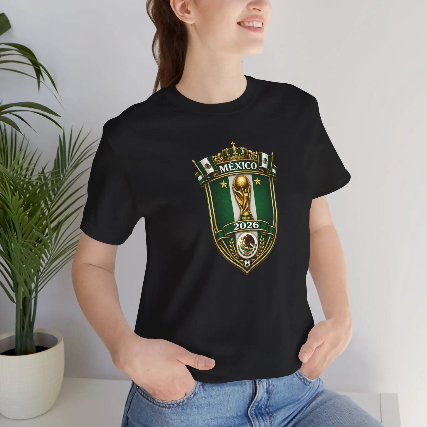 Mexico 2026 World Cup Crest T-Shirt — Soccer Fan Jersey Tee by Printify
