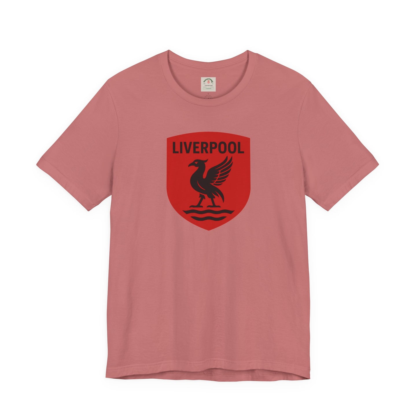 Liverpool Crest T Shirt Retro Red Shield Football Tee