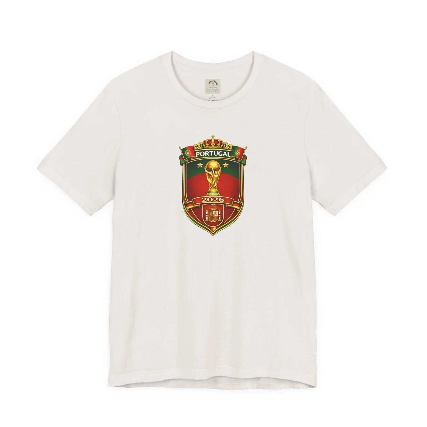 Portugal World Cup Soccer Crest Tee by Printify
