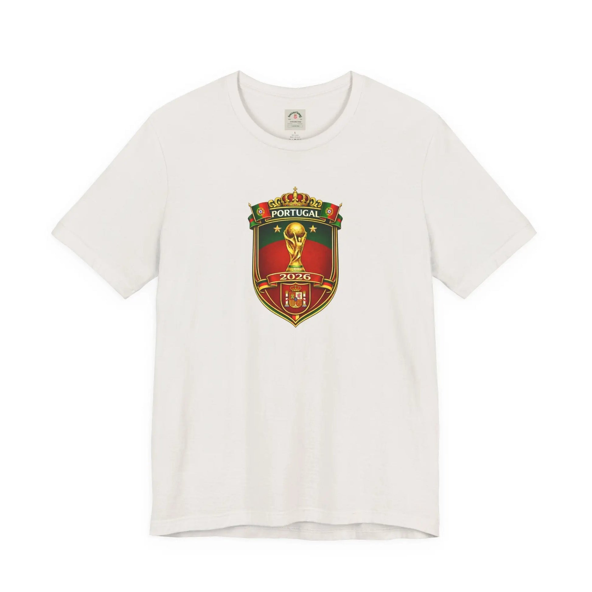 Portugal World Cup Soccer Crest Tee by Printify