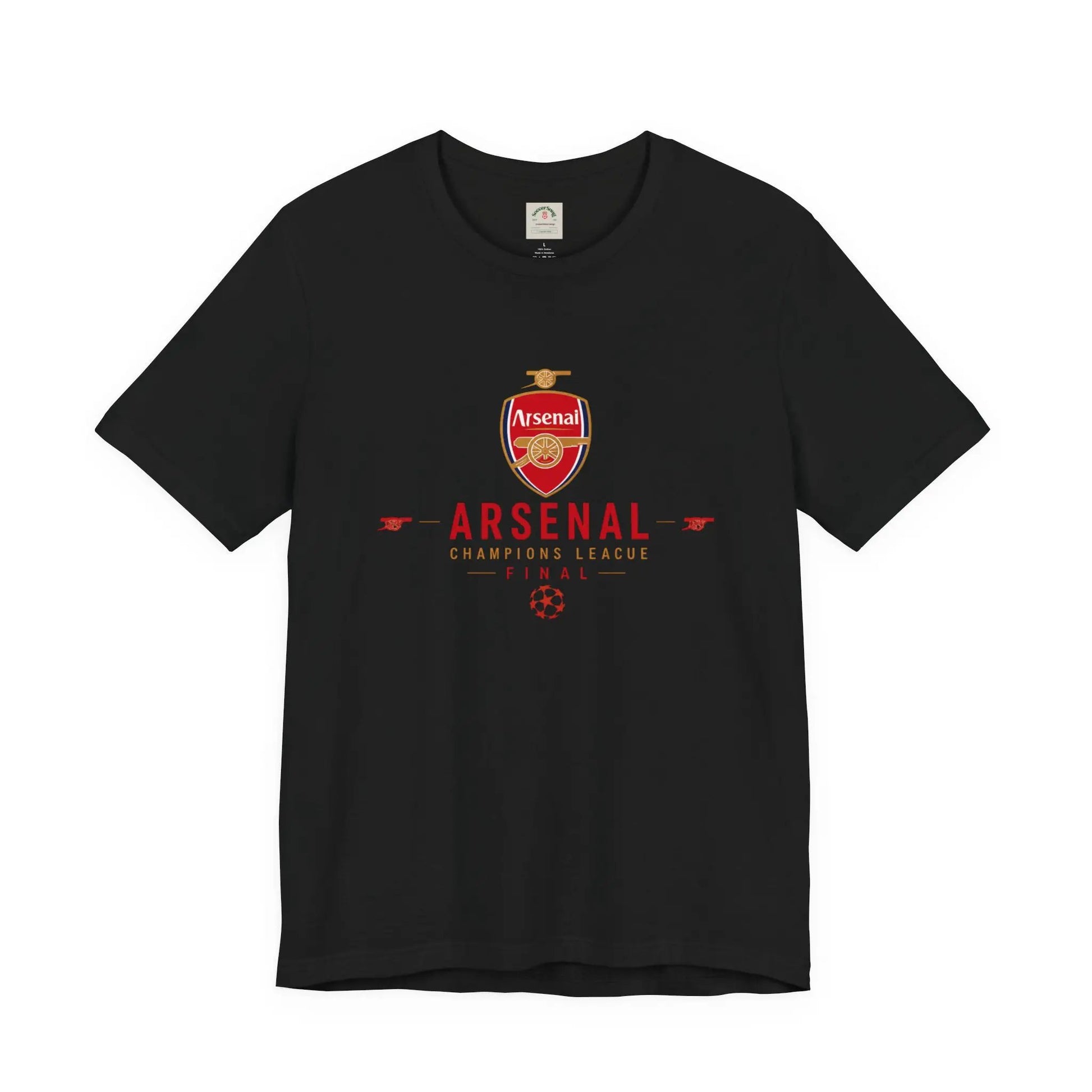 Arsenal Champions League Final Unisex Soccer Jersey Short Sleeve Tee by Printify