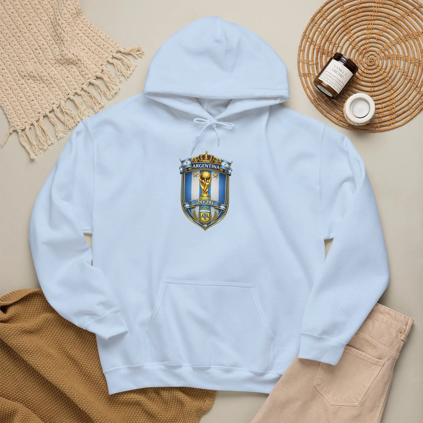 Soccer Trophy Crest Hoodie - Champion Shield Football Pullover by Printify