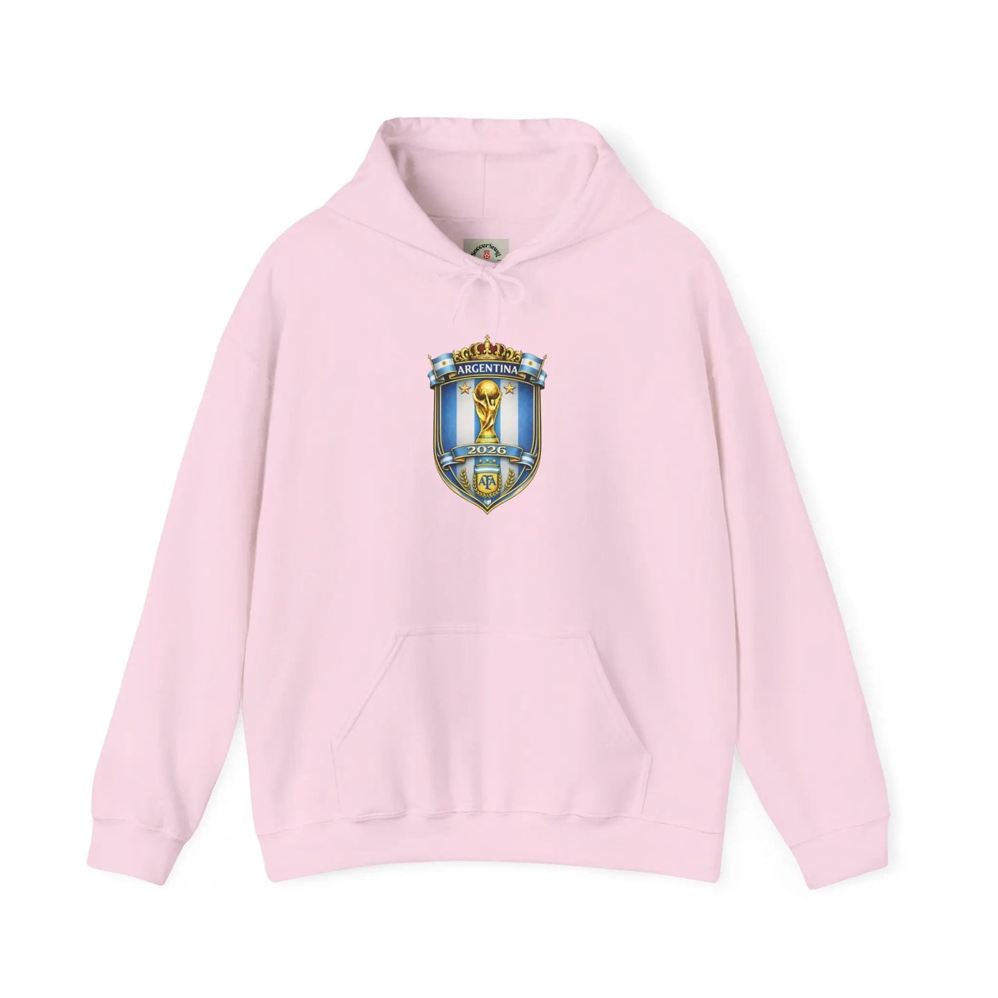 Soccer Trophy Crest Hoodie - Champion Shield Football Pullover by Printify