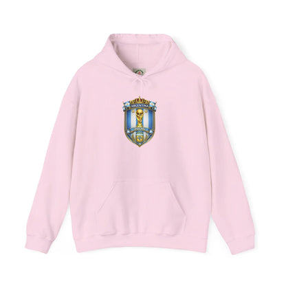 Soccer Trophy Crest Hoodie - Champion Shield Football Pullover by Printify